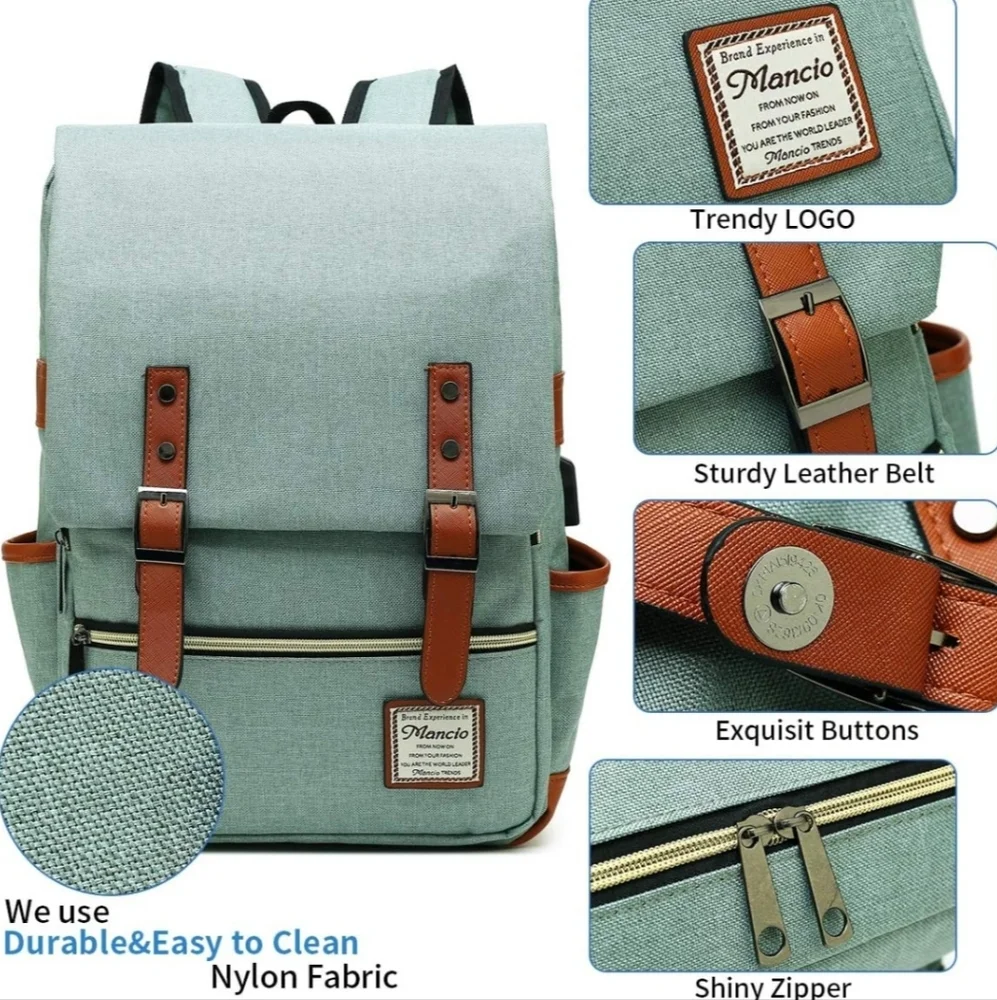 NWOT USB Charging Laptop Backpack - Picture 4 of 6